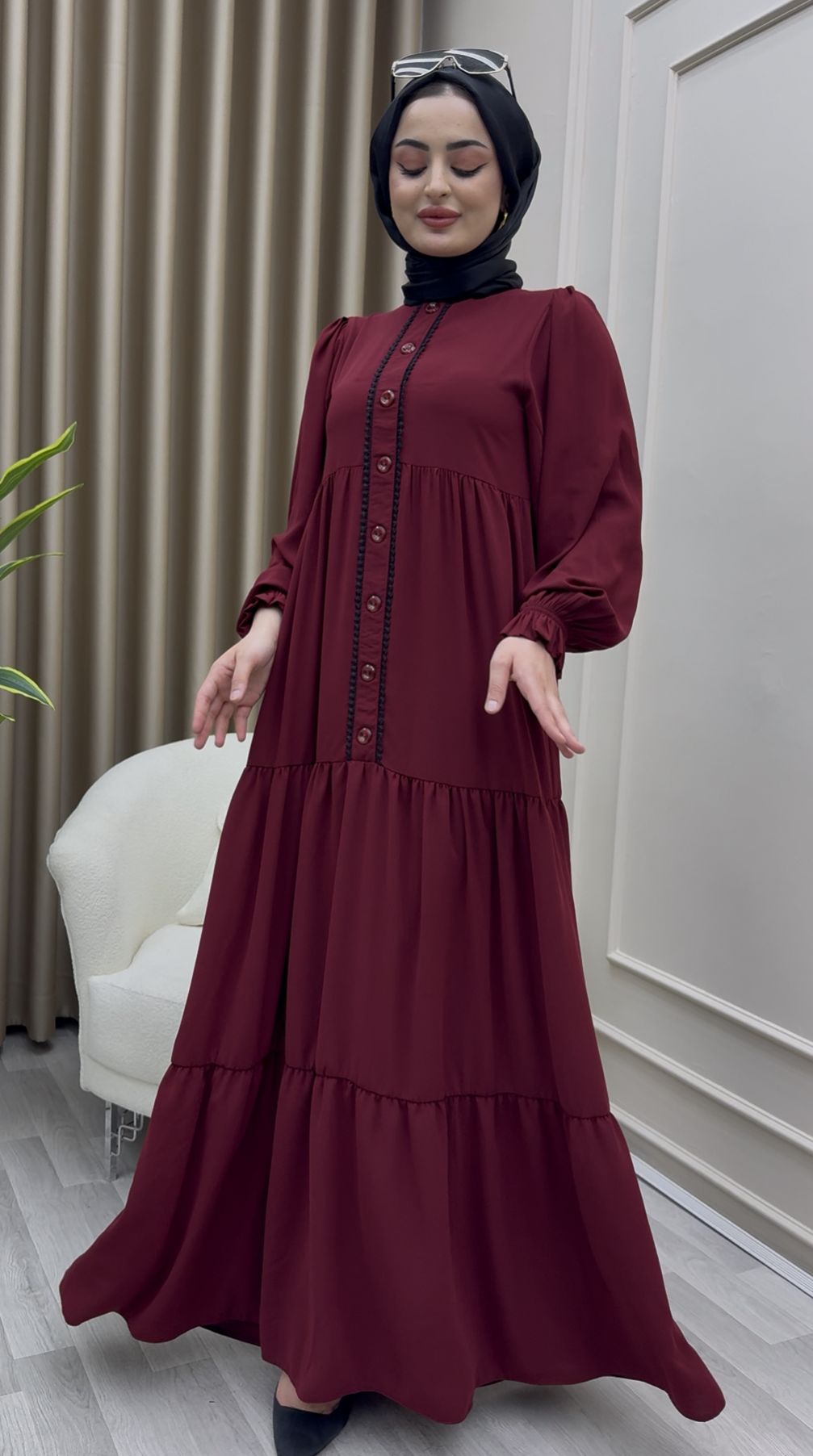 Şükran Elbise Bordo